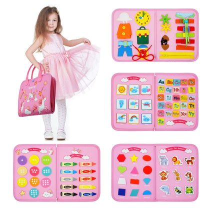 Busy Board Montessori Toys for Toddler Busy Book Sensory Preshool Early Education Learning Fine Motor Skills Toys for Children
