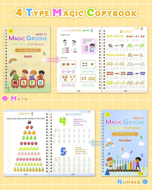 Magic Practice Copybook (4 Books with Pens)