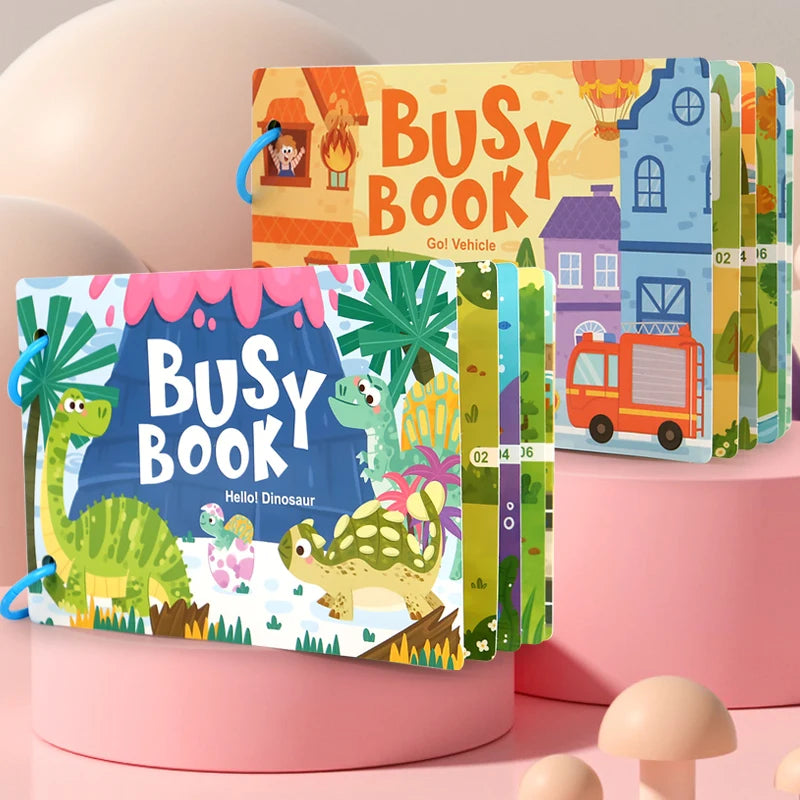 Montessori Baby Busy Book My First Quiet Book Paste Early Learning Education Toy Children Toy Matching Game for Babies