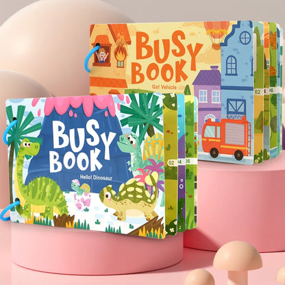 Montessori Baby Busy Book My First Quiet Book Paste Early Learning Education Toy Children Toy Matching Game for Babies