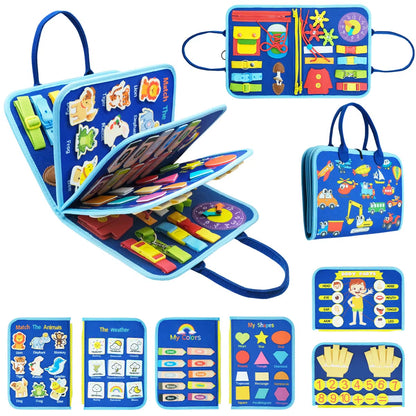 Busy Board Montessori Toys for Toddler Busy Book Sensory Preshool Early Education Learning Fine Motor Skills Toys for Children