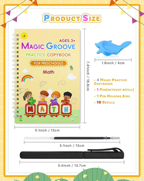 Magic Practice Copybook (4 Books with Pens)