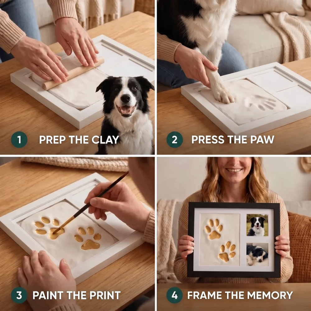 DIY Paw Print Keepsake Frame Kit