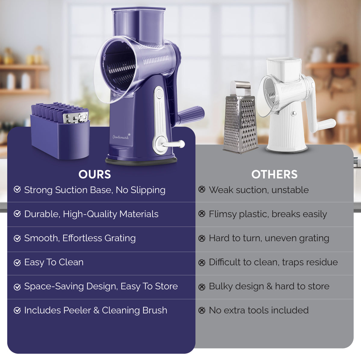 Modern 5 in 1 Rotary Grater