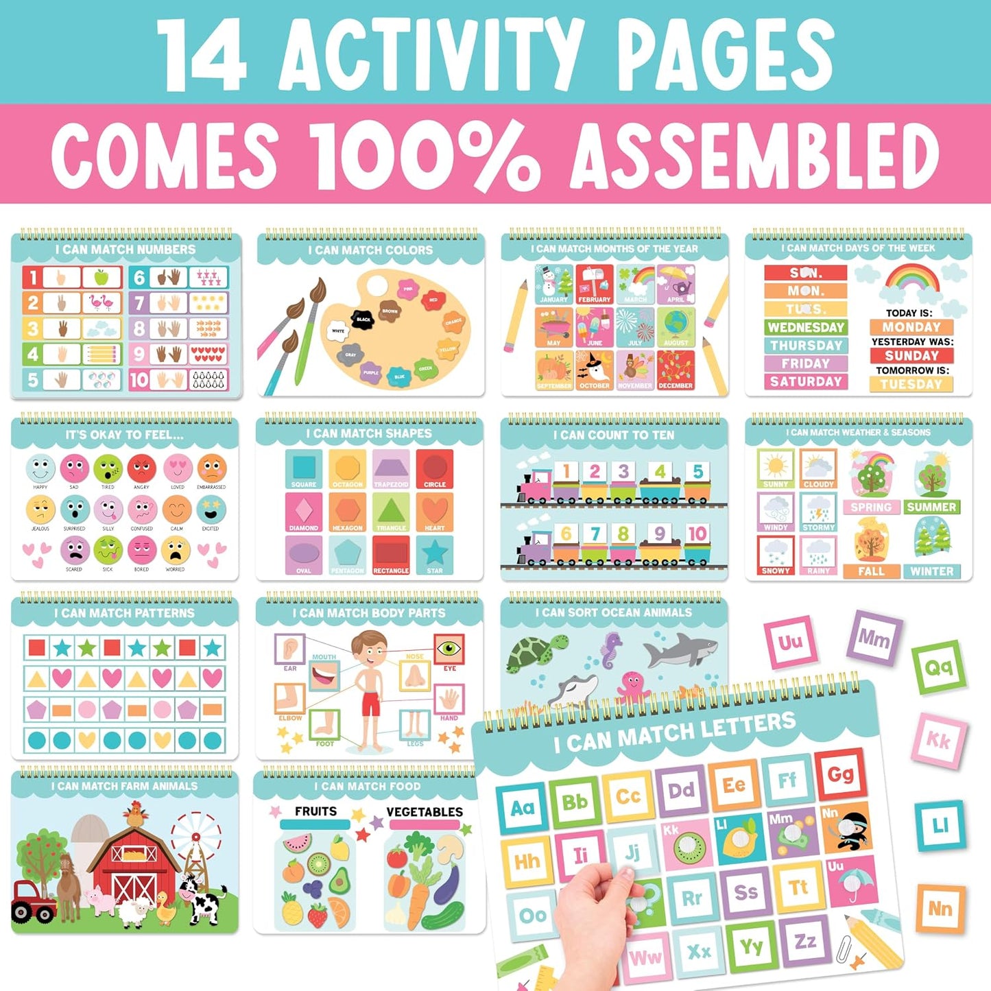 My First Busy Book Screen Free Activities for Toddlers 3-5 Activity Books | Toddler Busy Book, Preschool Learning Activities, Quiet Time Travel Airplane Car Ride Road Trip Essentials Kids 4-8