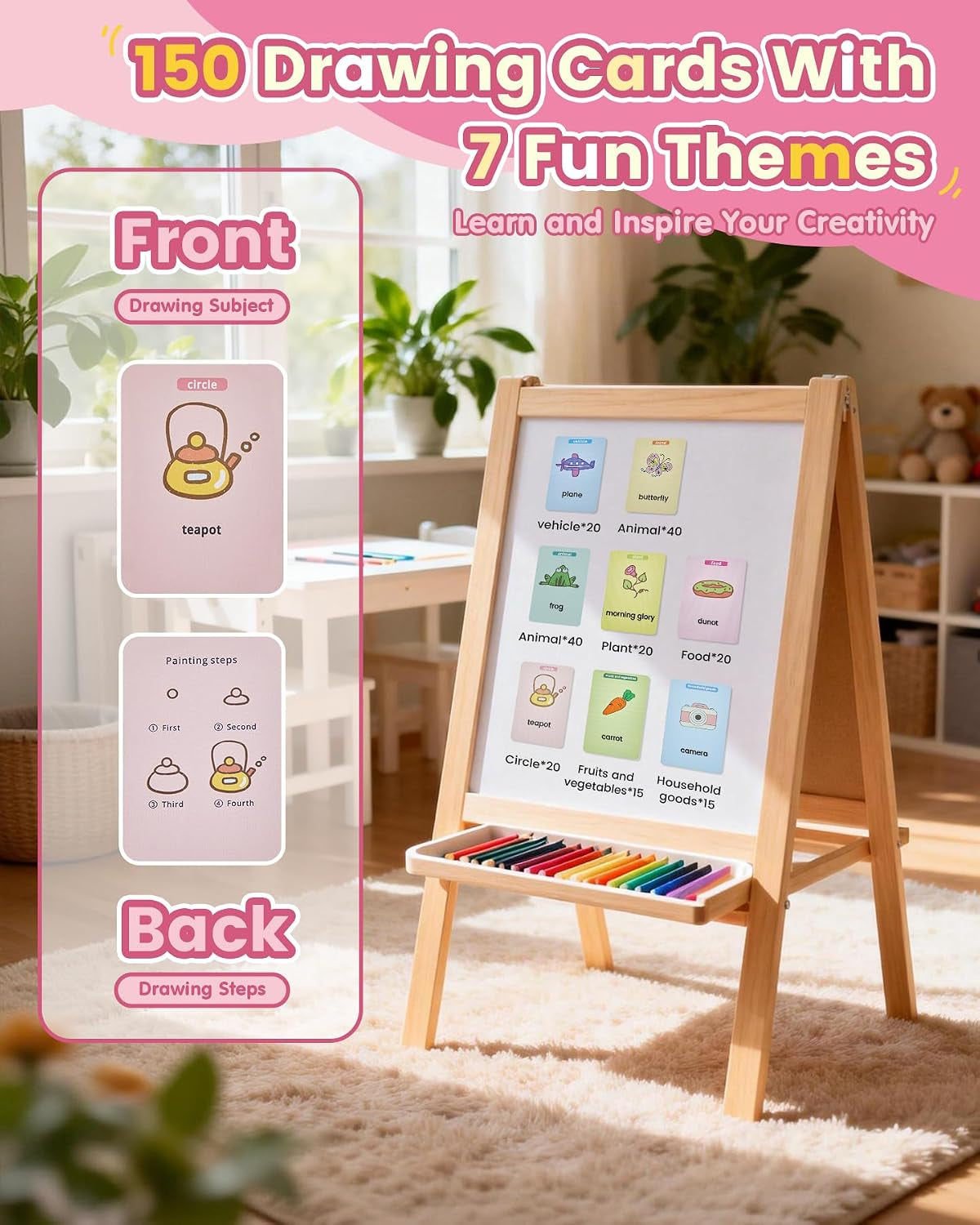 Drawing Robot for Kids, Montessori Painting Learning Smart Drawing Robot Toy with 150 Learning Cards, Voice Guided Step-By-Step Drawing, STEM Art Gift for Boys & Girls Ages 3+
