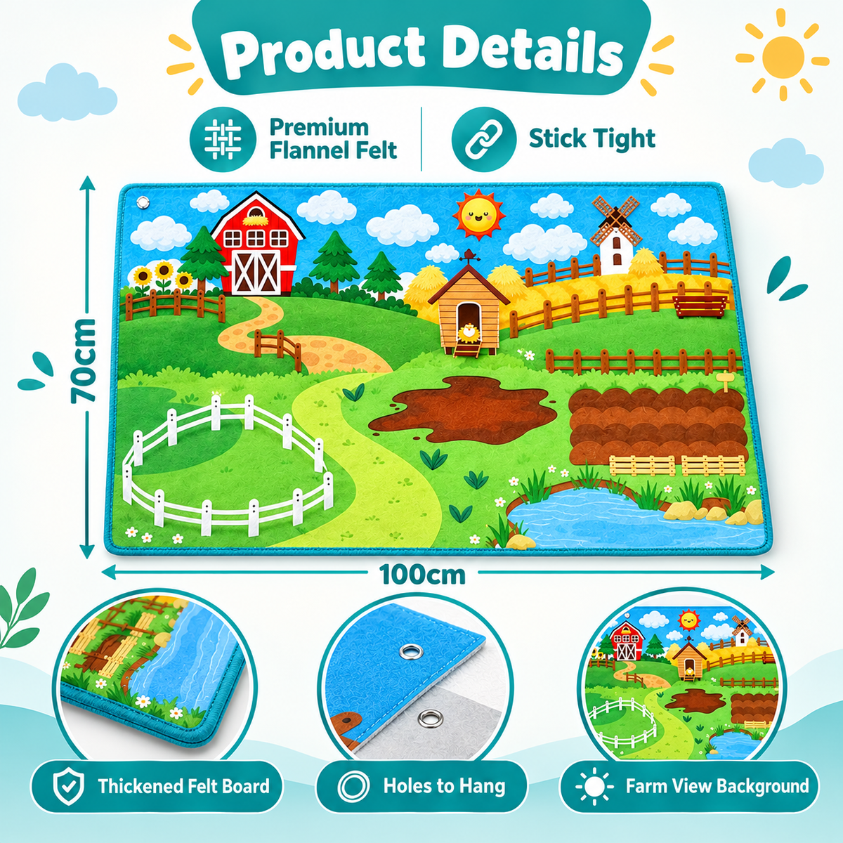 Montessori Felt Sensory Story Board
