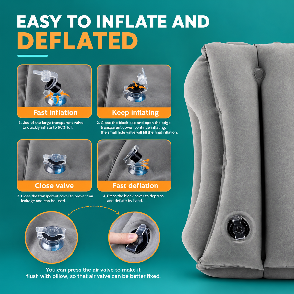 Inflatable Travel Sleep Pillow