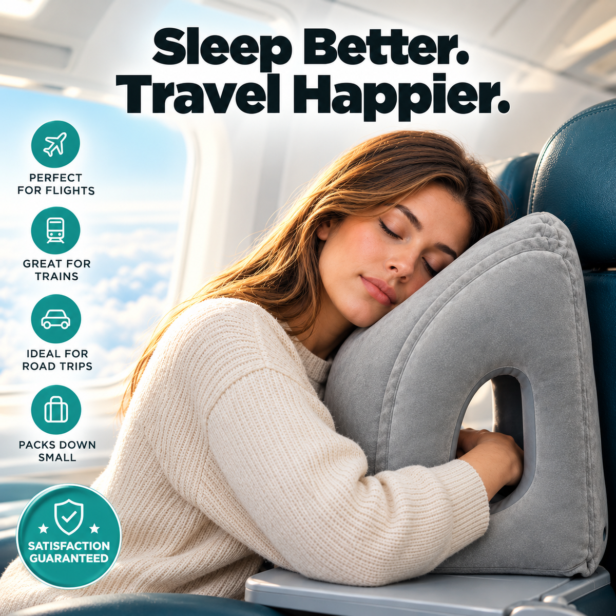 Inflatable Travel Sleep Pillow