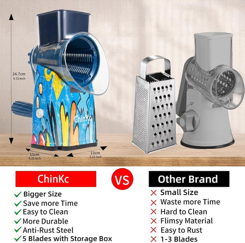 Modern 5 in 1 Rotary Grater