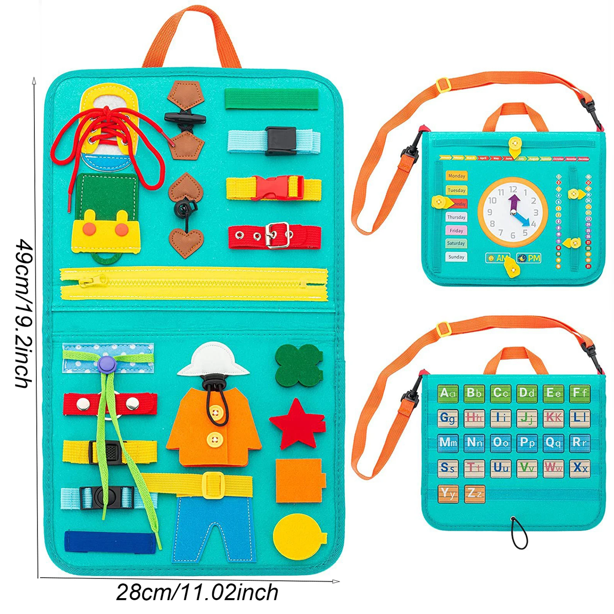 Montessori Toys Busy Board Sensory Activity Developing Board for Motor Skills,Learning Board for Toddlers Birthday Gift