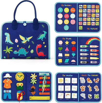 Montessori Toys Busy Board Sensory Activity Developing Board for Motor Skills,Learning Board for Toddlers Birthday Gift