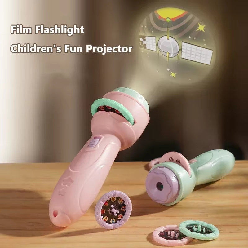Projection Flashlight Early Education Puzzle Development Toy 80 Patterns Cartoon Projector Torch Baby Toy Children Enlightenment