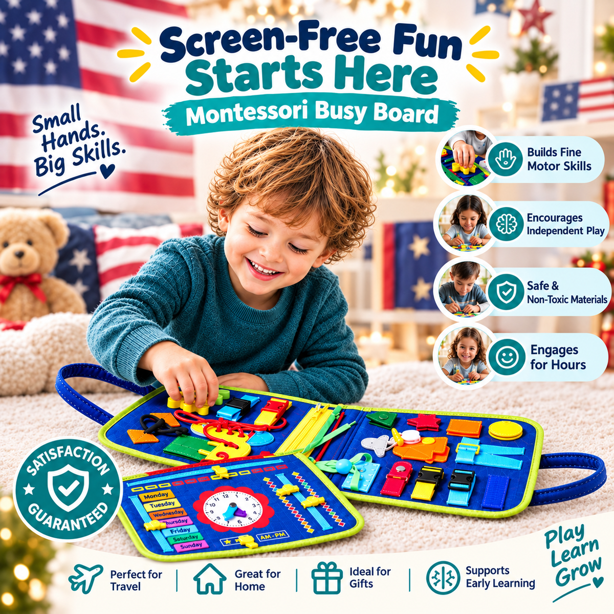 Blipza™ Montessori Busy Board