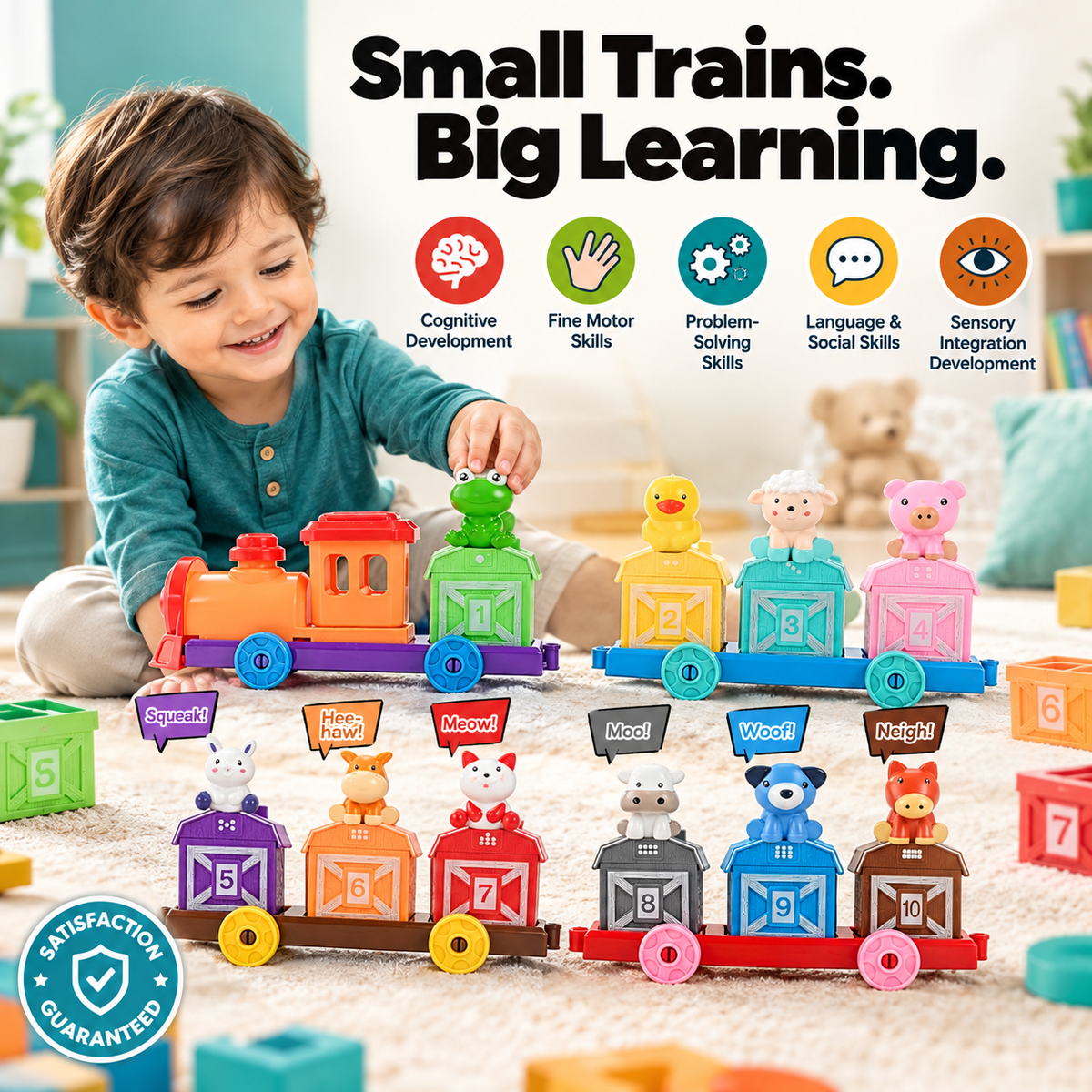 Farm Animal Train Toy