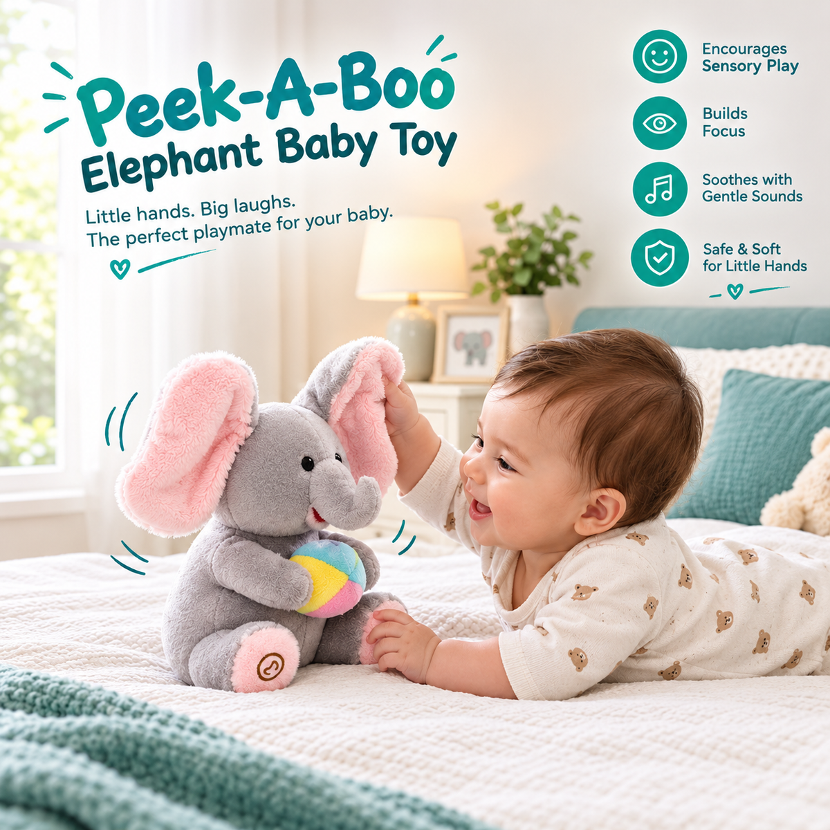 Peek-A-Boo Elephant Baby Toy
