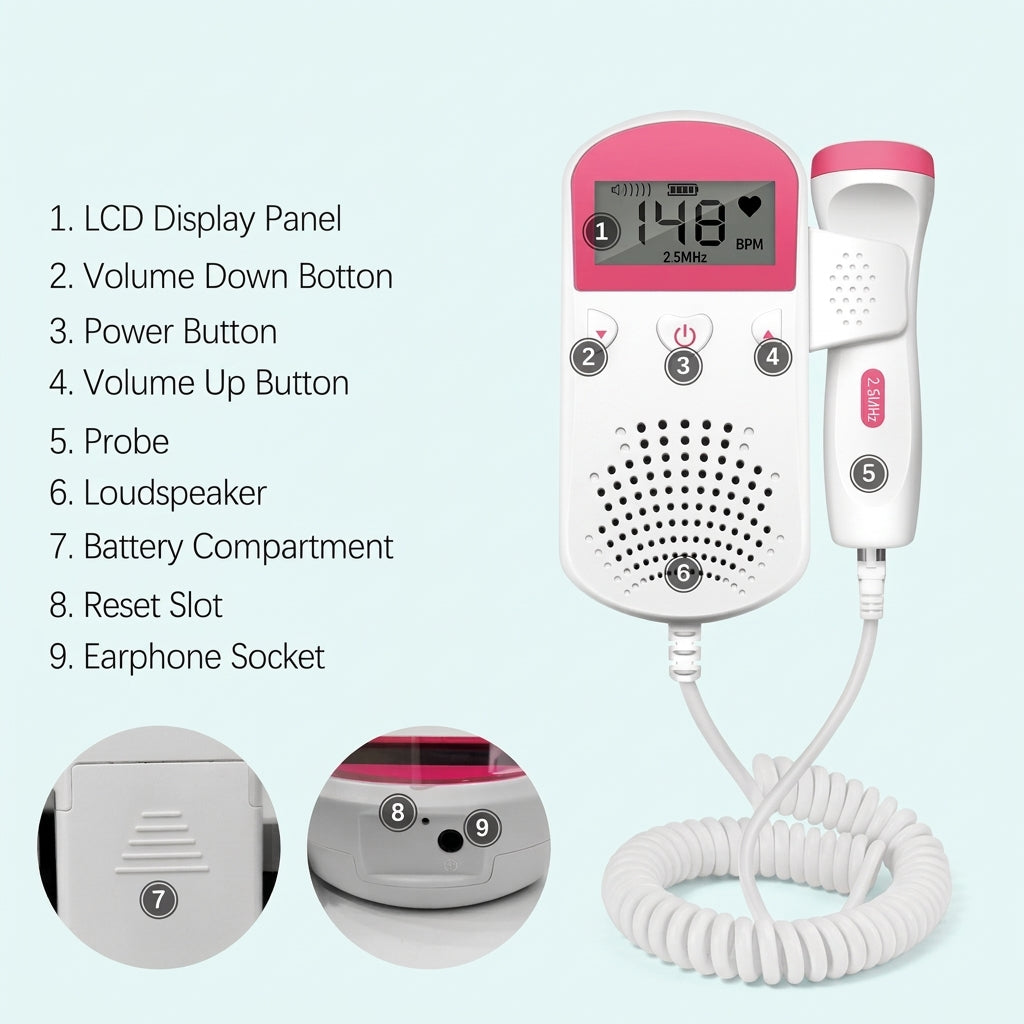 Baby Heartbeat Fetal Doppler